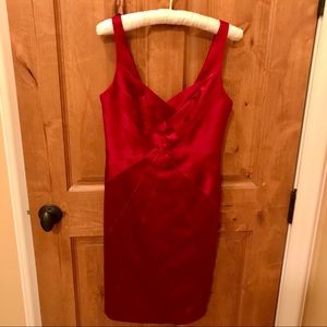 Max and Cleo Deep Ruby Red Cocktail Dress
